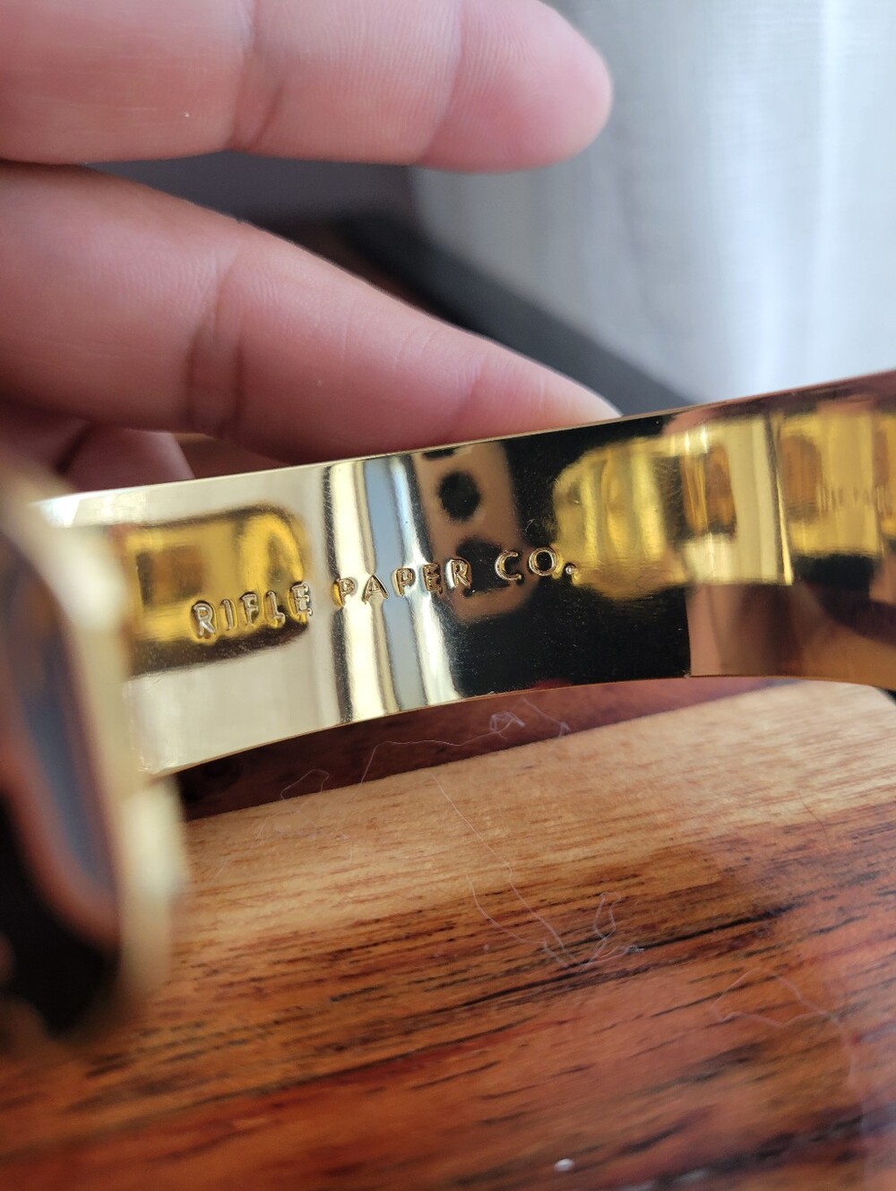 Rifle Paper Co. – Colette Cuff Floral Polished Enamel Gold Plating Logo MINT - Picture 3 of 9